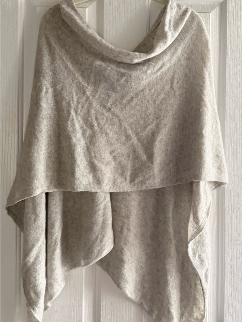 Claudia Nichole Cashmere Natural Beige Poncho